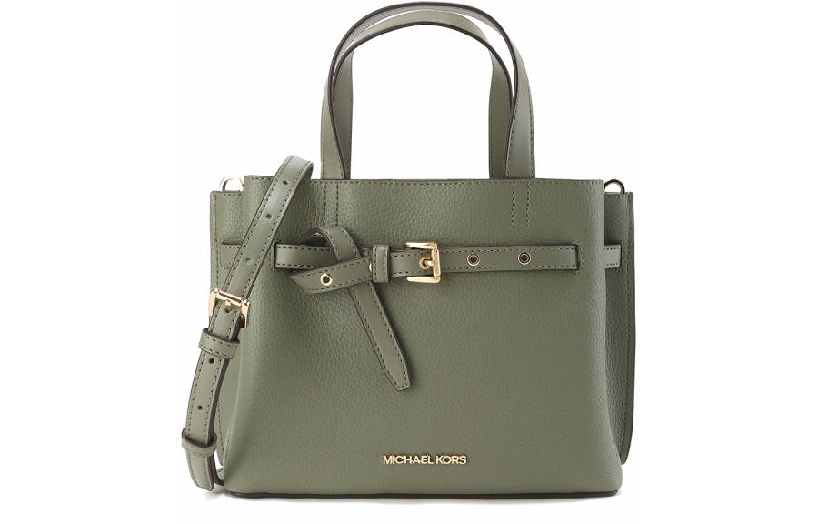 MICHAEL KORS Emilia Leather Handbag Small Women's Army Green