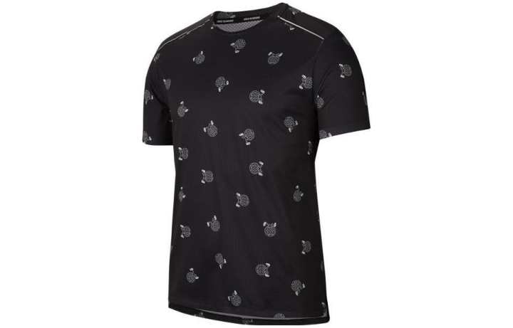 Nike Nike T Shirts Men's Black Crew Neck Moderate Straight Fit