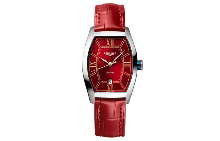 LONGINES Collection Automatic Mechanical Movement Fashion Women's Watch 26*30.6mm Red Watch Dial