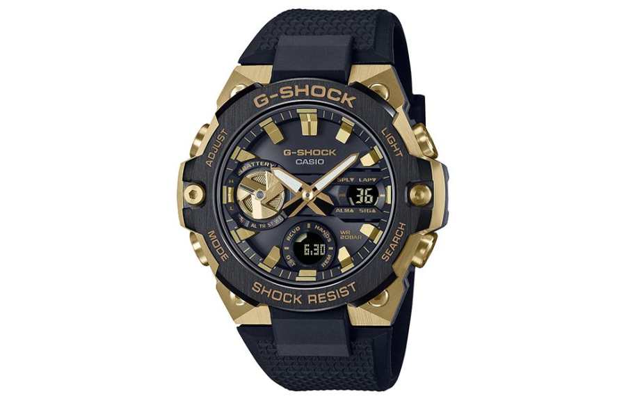 CASIO CASIO Steel Of The Heart 200m Waterproof Quartz Movement Resin Strap Men's Watches Black Dial
