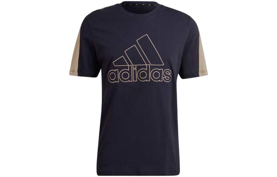 Adidas Adidas T Shirts Men's Blue Crew Neck Moderate Straight Fit
