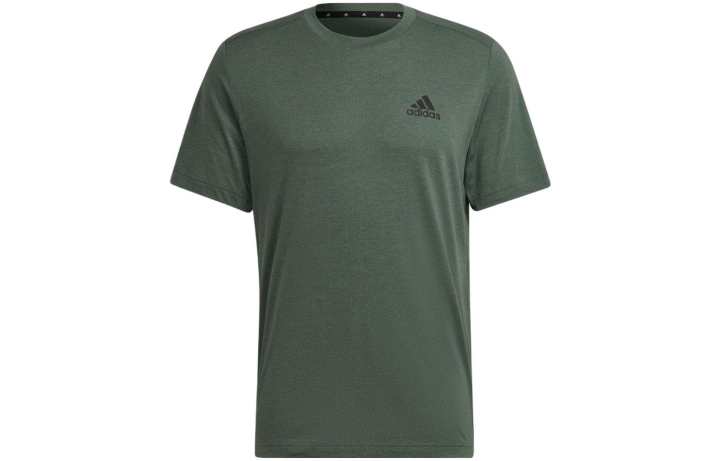 Adidas Adidas T Shirts Men's Green Crew Neck Moderate Straight Fit