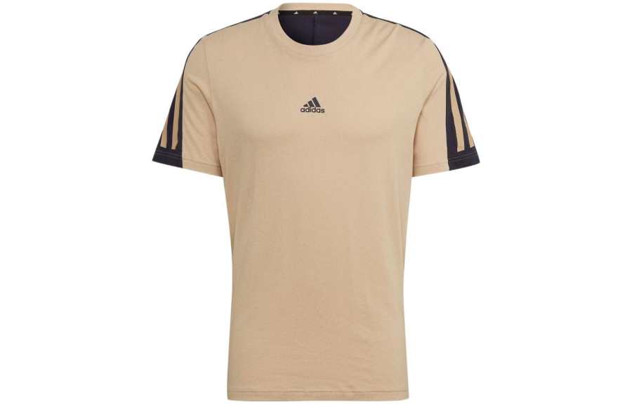 Adidas Adidas T Shirts Men's Beige Crew Neck Moderate Straight Fit