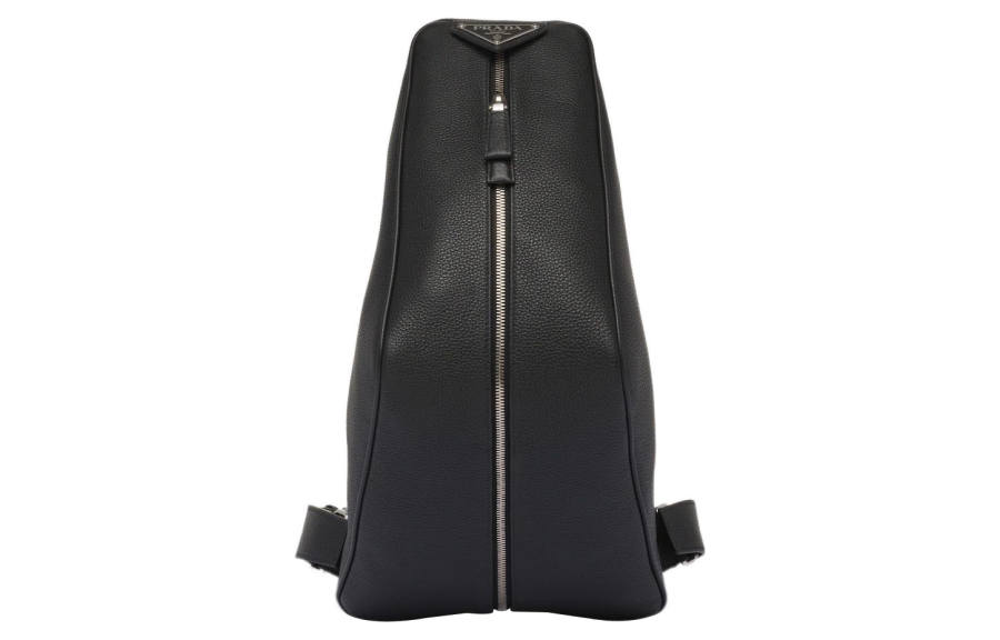 PRADA PRADA Leather Backpack Regular Men's Black