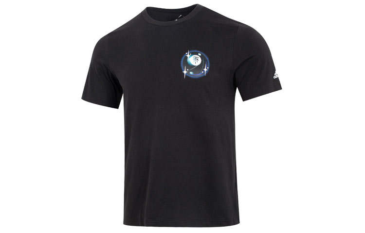 Adidas Adidas T Shirts Men's Black Crew Neck Moderate Straight Fit