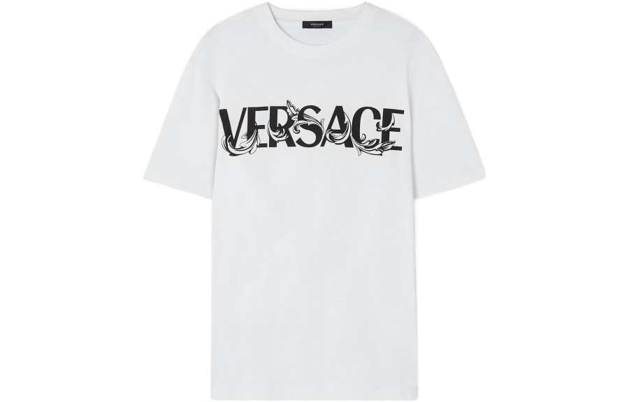 VERSACE VERSACE Logo Printed Crewneck T Shirt