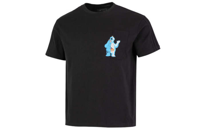 Adidas Adidas T Shirts Men's Black Crew Neck Moderate Straight Fit