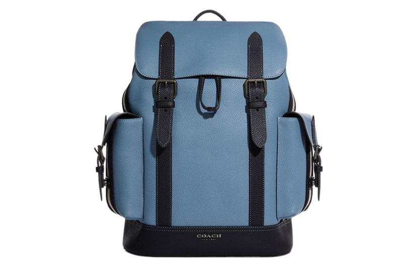 COACH COACH Hudson Cow Leather Backpack Large Men's Indigo & Midnight Blue