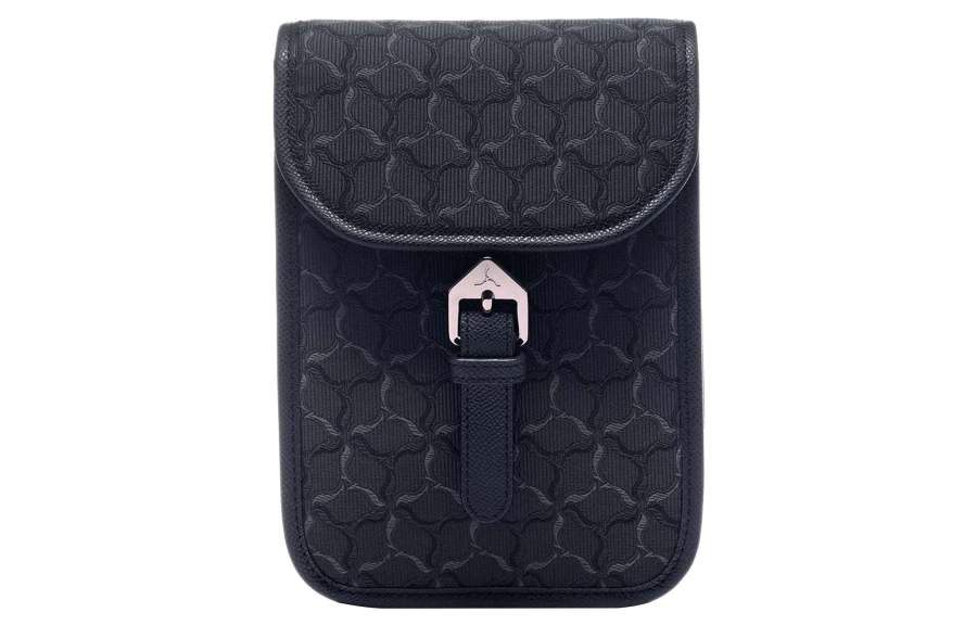LI-NING 1990 LI NING 1990 Cow Leather PU Shoulder Bag, Crossbody Bag Regular Unisex Black