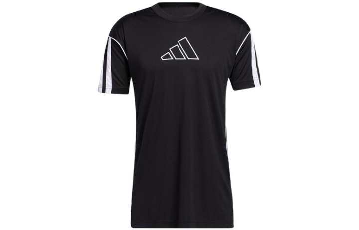 Adidas Adidas T Shirts Men's Black Crew Neck Moderate Straight Fit