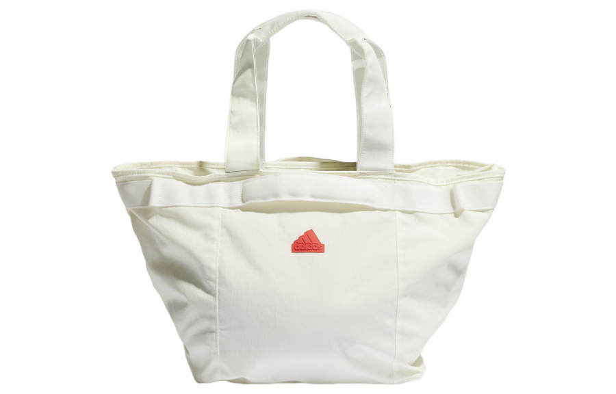Adidas Adidas Polyamide Sports Bag, Tote Bag, Shopping Bag, Shoulder Bag, Handbag Regular Unisex White