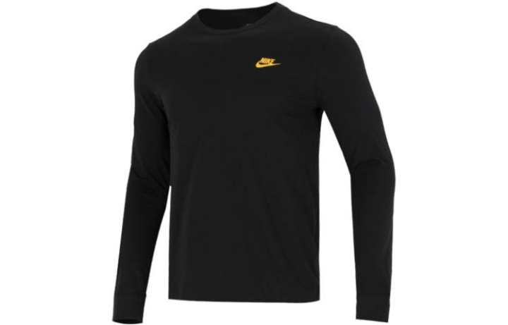 Nike Nike T Shirts Men's Black Crew Neck Moderate Straight Fit