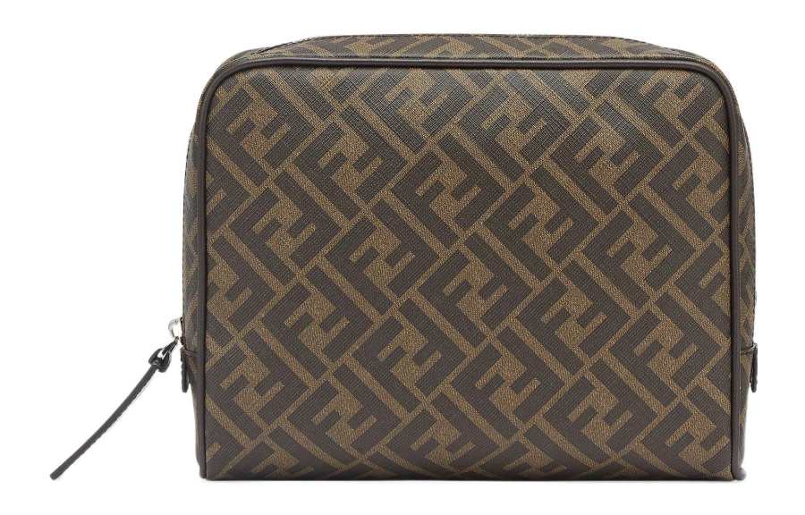 FENDI Beauty Case With FF Motif Brown/Black