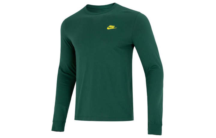 Nike Nike T Shirts Men's Olive Green Crew Neck Moderate Straight Fit
