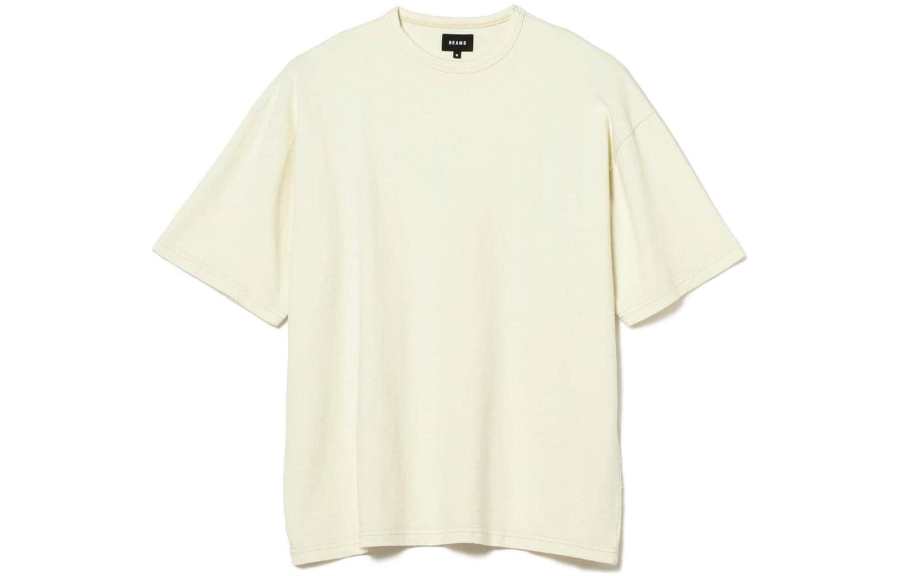 Beams T Shirts Men's Crew Neck Moderate Straight Fit