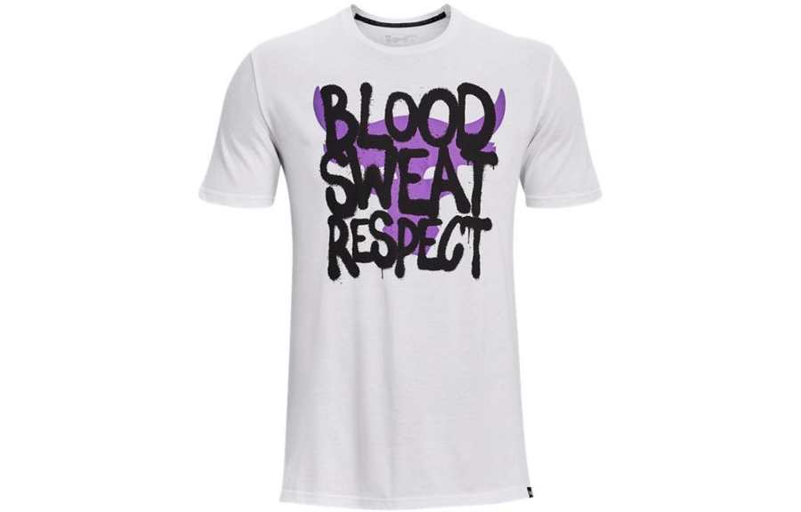 Under Armour Crew Neck Fitted Straight Fit Short Sleeved T Shirt Men's White
