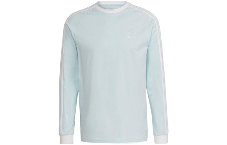 Adidas Adidas T Shirts Men's Light Blue Crew Neck Moderate Straight Fit