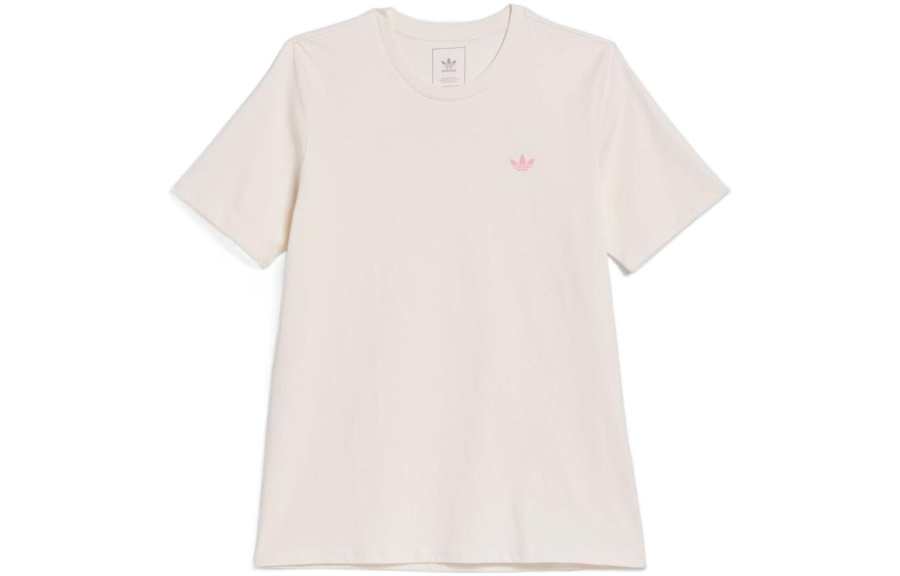 Adidas Adidas T Shirts Men's Pink Crew Neck Moderate Straight Fit