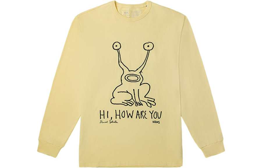 Vans x JOHNSTON Drop Shoulder Sleeve T Shirt Unisex Yellow