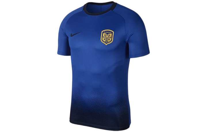 Nike Nike T Shirts Men's Blue Crew Neck Moderate Straight Fit
