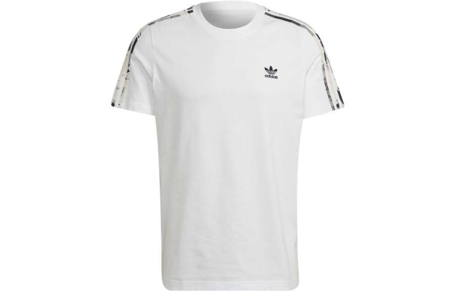 Adidas Originals T Shirts Men's White Crew Neck Moderate Straight Fit