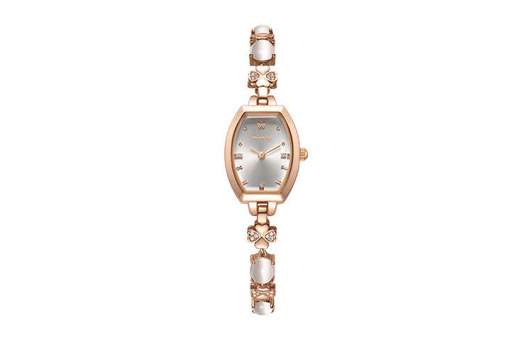 Disney Mickey Series Quartz Movement Alloy Strap Watch Women's Watch Silver Dial MK 11522W