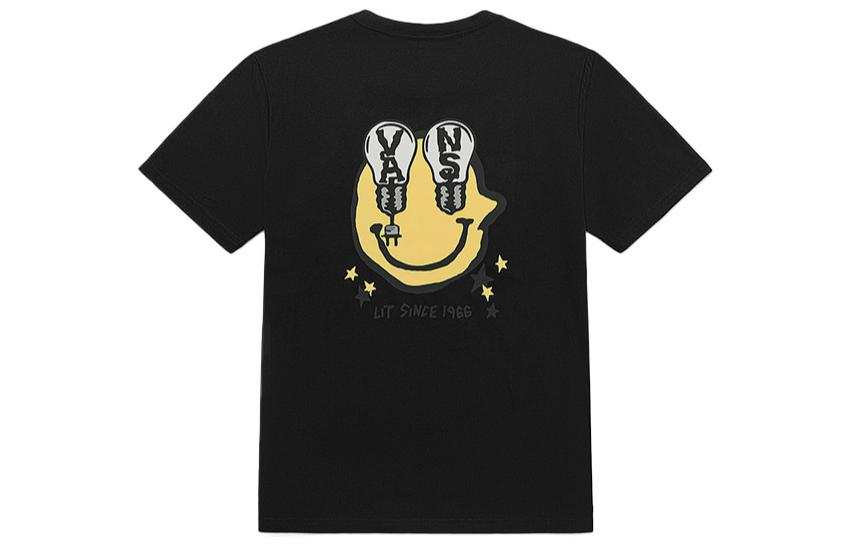 Vans T Shirts Unisex Black Crew Neck Moderate Straight Fit