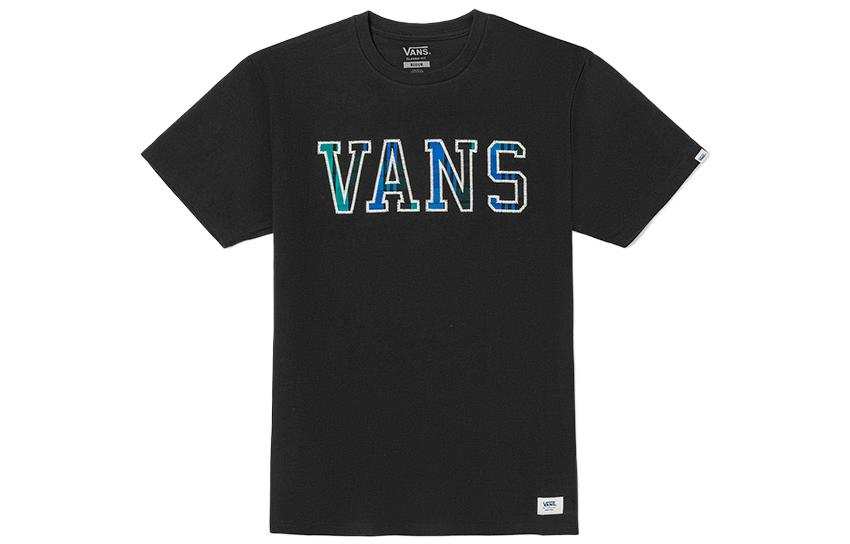 Vans T Shirts Unisex Black Crew Neck Moderate Straight Fit
