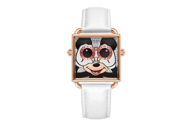 Disney Minnie Series Quartz Movement Leather Strap Watch Women's Watch Multicolor Watch Dial MK 11496W