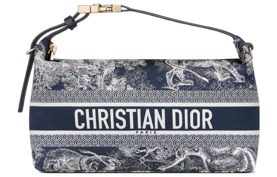 DIOR DIOR Travel Technical Fabric Clutch Medium Women's Blue