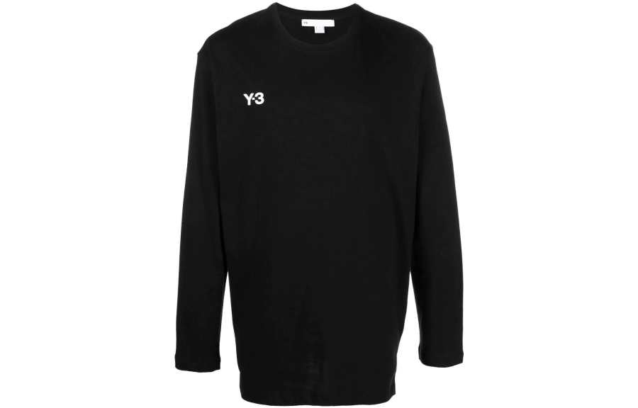 Y-3 Y 3 T Shirts Men's Black Crew Neck Moderate Straight Fit
