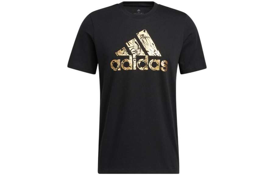 Adidas Adidas T Shirts Men's Black Crew Neck Moderate Straight Fit