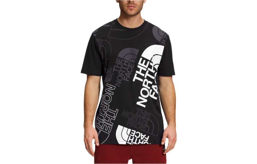 THE NORTH FACE T Shirts Men's Black Crew Neck Moderate Straight Fit