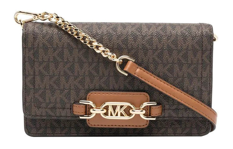 MICHAEL KORS Heather PVC Crossbody Bag, Shoulder Bag Regular Women's Brown