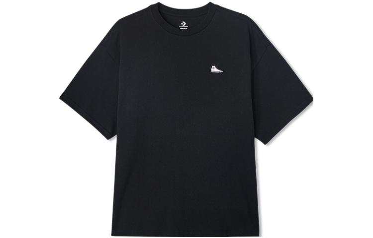 Converse T Shirts Men's Black Crew Neck Moderate Straight Fit