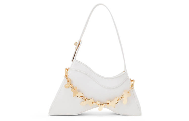 CHARLES&KEITH Pu Shoulder Bag, Baguette Bag, Shoulder Bag Women's White/Black/Beige/Peacock Green
