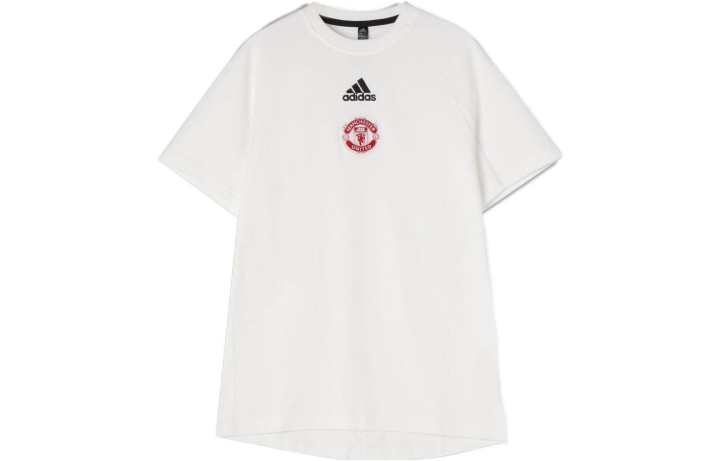 Adidas Adidas T Shirts Men's White Crew Neck Moderate Straight Fit