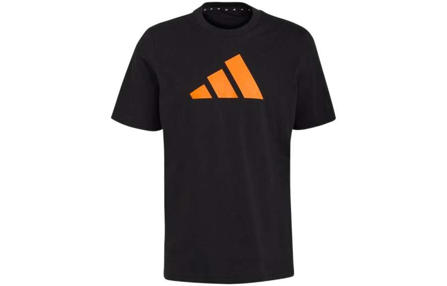 Adidas Adidas T Shirts Men's Black Crew Neck Moderate Straight Fit