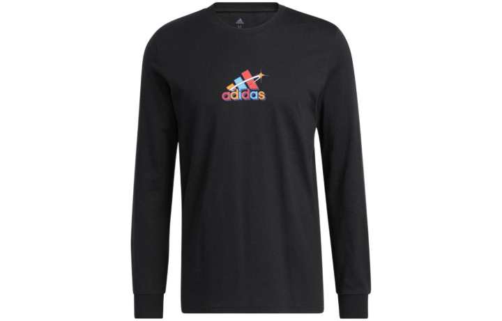 Adidas Adidas T Shirts Men's Black Crew Neck Moderate Straight Fit