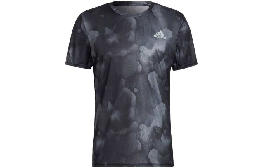 Adidas Adidas T Shirts Men's Gray Crew Neck Moderate Straight Fit
