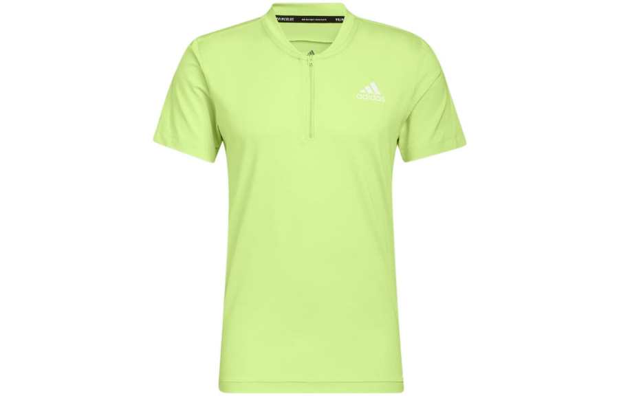 Adidas Adidas T Shirts Men's Green Half Turtleneck Moderate Straight Fit
