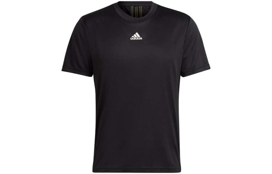 Adidas Adidas T Shirts Men's Black Crew Neck Moderate Straight Fit
