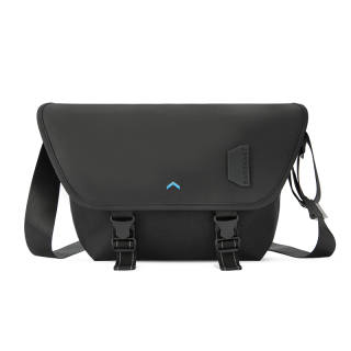 BAGSMART Oxford Polyester Messenger Bag, Flat Bag, Crossbody Bag Regular Unisex Black