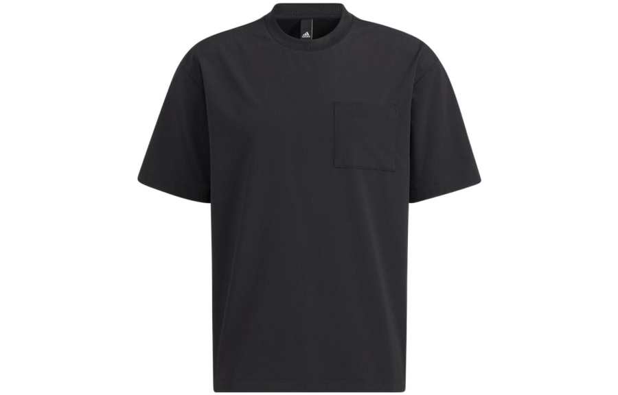 Adidas Adidas T Shirts Men's Black Crew Neck Moderate Straight Fit