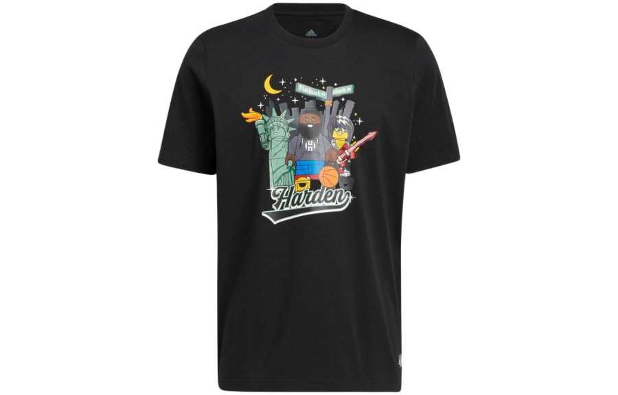 Adidas Adidas X LEGO T Shirts Men's Black Crew Neck Moderate Straight Fit