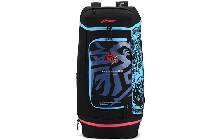 Li-Ning Li Ning Fabric Badminton Backpack Unisex Black Blue