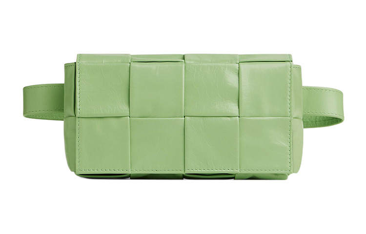 Bottega Veneta Cassette Belt Cow Leather Box Bag Camera Bag Fanny Pack, Crossbody Bag Mini Men's Green