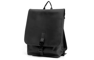 MYEDITION Pu Laptop Backpack Regular Unisex Black