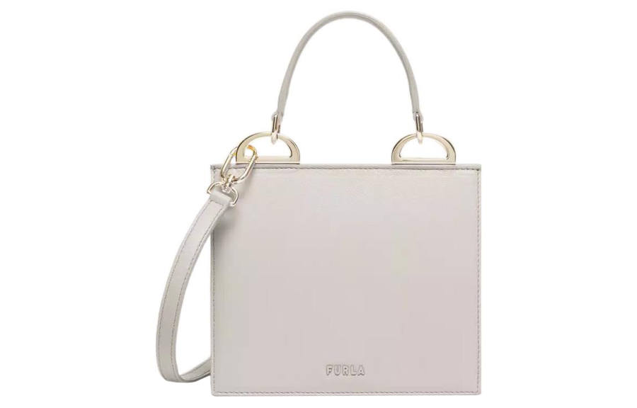 Furla Linea Futura Recycled Roxy Leather Effect Fabric Shoulder Bag, Crossbody Bag, Handbag Mini Women's White