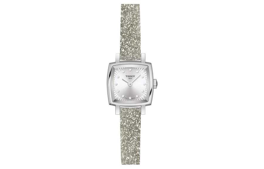 TISSOT Quartz Movement Women's Watch Silver Dial Stainless Steel Case Leather Strap